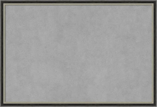 Amanti Art Black Framed Magnetic Board 17x25 Medium Vision Board for use with Magnets, 100% Metal Sheet to Display Items as Office Decor or for Home Organization in mudroom, Kitchen or Kids Room