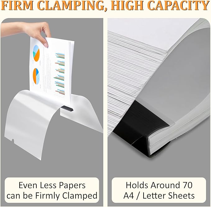 10 Pack Report Covers with Sliding Bar - Clear Plastic Presentation Folders for A4 & Letter Size Paper, 70 Sheet Capacity File Document Binder for School, Office, Resume & Business Use
