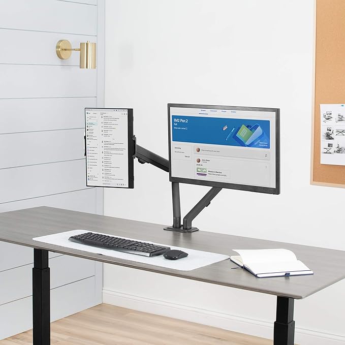 VIVO Universal VESA Mount Adapter for Tablets, 2-in-1 Laptops, & 15.6 inch Portable Monitors, Max VESA 100x100, Adjustable Laptop Holder, Black, MOUNT-UVM02