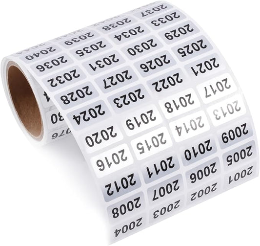 2001-3000 Consecutive Number Inventory Stickers Self Adhesive Waterproof Labels Office Warehouse Numbering Classification Black Printing on Silver Sticker 0.79 x 0.38 Inch