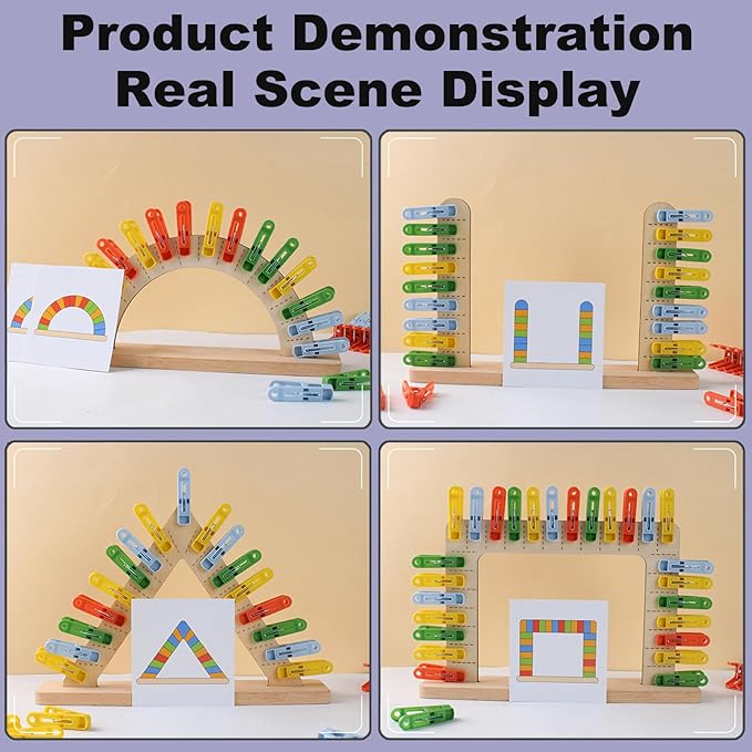 Dementia Activities for Seniors - Wooden Color Matching Clip Game Designed for Alzheimers Elderly, Activities & Memory Games for Dementia Seniors Patients
