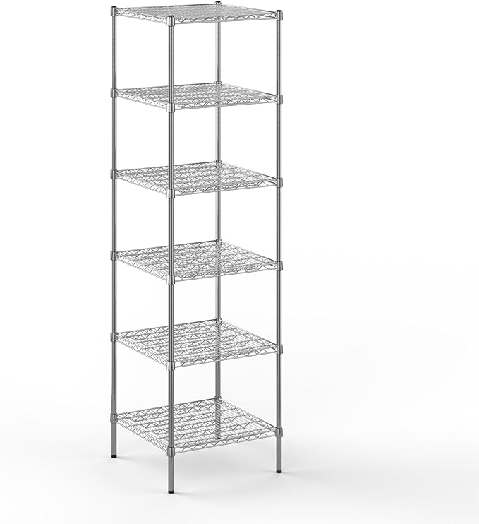 Regal Altair 24" Deep x 24" Wide x 86" Height Wire Shelving Kit | 6-Tier | NSF Commercial Storage Rack Unit