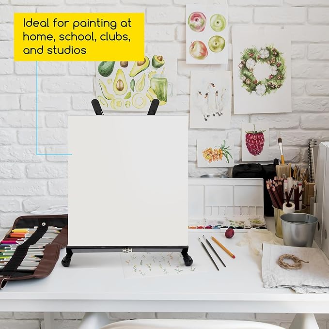 MEEDEN 10 Pcs Artist Tabletop Display Easel, Aluminum Tripod Easel for Painting, Collapsible Folding Frame Easel, Portable Lightweight Table Top Easel Stand, Hold Canvas Up to 24" x 30"