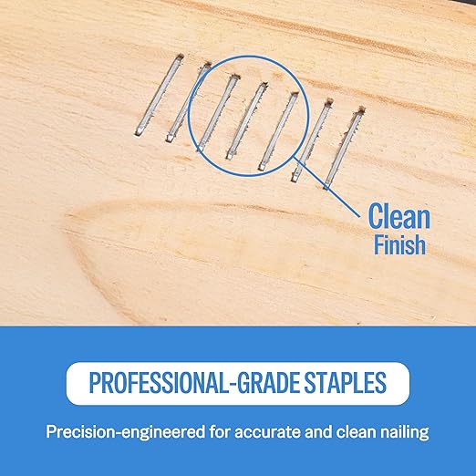 meite 21 Gauge 1/2-inch Crown Upholstery Staples, 304 Stainless Steel with 1/4-inch Leg Length, Heavy Duty Staples for Staple Gun MT8016 (10 Boxes)