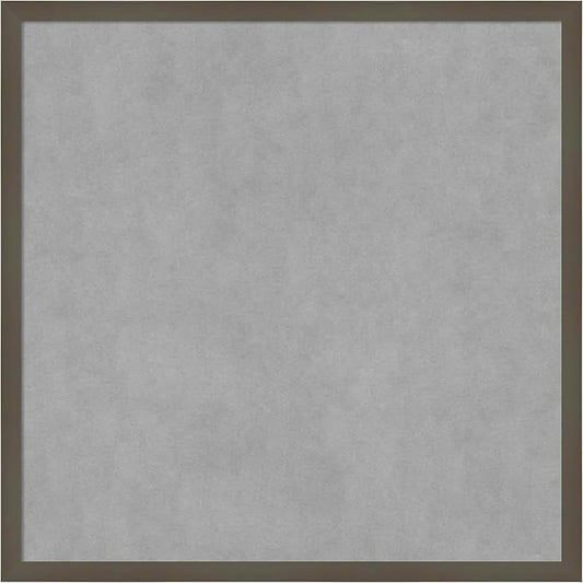 Amanti Art Grey Framed Magnetic Board 25x25 Medium Vision Board for use with Magnets, 100% Metal Sheet to Display Items as Office Decor or for Home Organization in mudroom, Kitchen or Kids Room