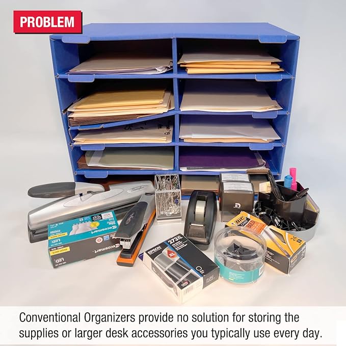 Ultimate Office TierDrop Storage Drawers Measure 9w x 12d x 4 3/4 Inches High for Desk Accessories and Supplies, Set of 2, Includes Color-Coded Finger Rings for Fast and Easy Access to Contents