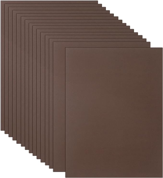 Guakicae 32 Sheets Coffee Cardstock 8.5 x 11 Printer Paper, 80lb Premium Dark Brown Paper Card Stock for DIY Card Making, Greeting Cards, Wedding Invitations, Scrapbooking