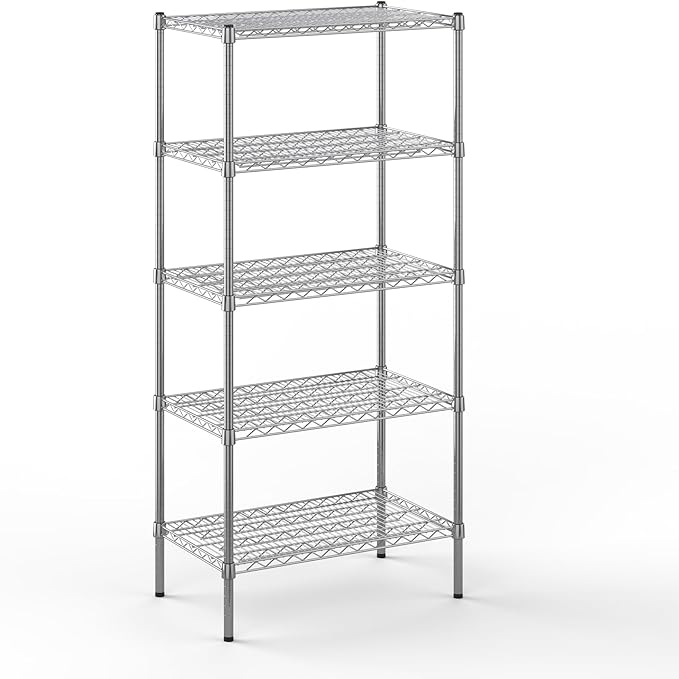 Regal Altair 18" Deep x 30" Wide x 64" Height Wire Shelving Kit | 5-Tier | NSF Commercial Storage Rack Unit