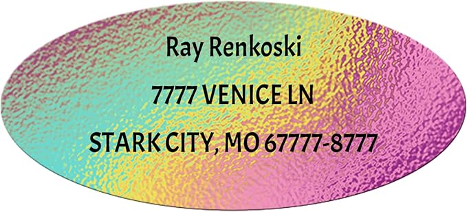 Made in USA Custom Return Address Stickers Labels Customized Mailing Label for Envelopes, Personalized Self Adhesive Flat Sheet Oval Labels