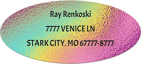 Made in USA Custom Return Address Stickers Labels Customized Mailing Label for Envelopes, Personalized Self Adhesive Flat Sheet Oval Labels