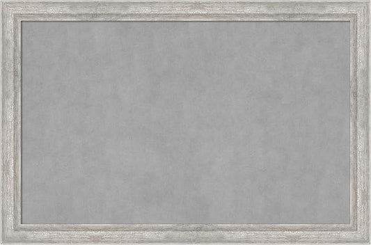 Amanti Art Silver Framed Magnetic Board 23x35 Large Vision Board for use with Magnets, 100% Metal Sheet to Display Items as Office Decor or for Home Organization in mudroom, Kitchen or Kids Room