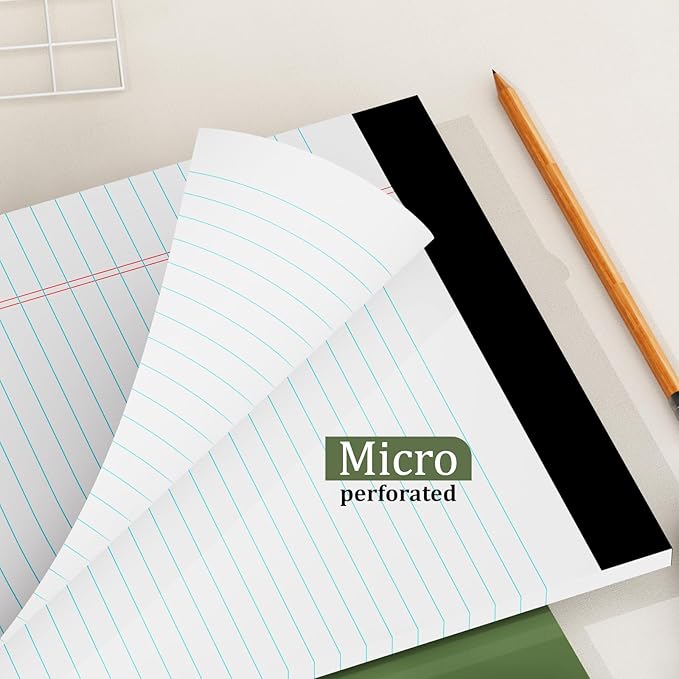 AILZFEI 2 Pack of Legal Pads 8.5 x 11 College Ruled Writing Pads 8.5" x 11.75" Notepad 30 Sheets per Note Pads Notebook Study Back 8x11 Pads of Paper