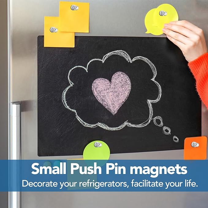 LOVIMAG Fridge Magnets 18Pcs Refrigerator Whiteboard Small Strong Magnet Classroom Kitchen Accessories Decorative Locker Set Decor Must Haves Office Calendar Refrigerador Magnetic Cute Crafts Silver