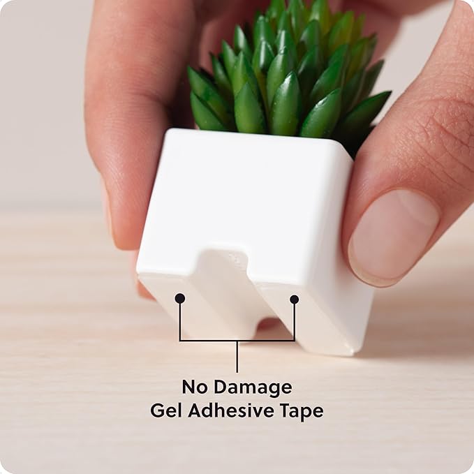 U Brands Adhesive Faux Succulent Cord Organizers, Set of 3, Kitchen Gadgets Cable Management, Office Desk Accessories, Office Supplies, Assorted Colors