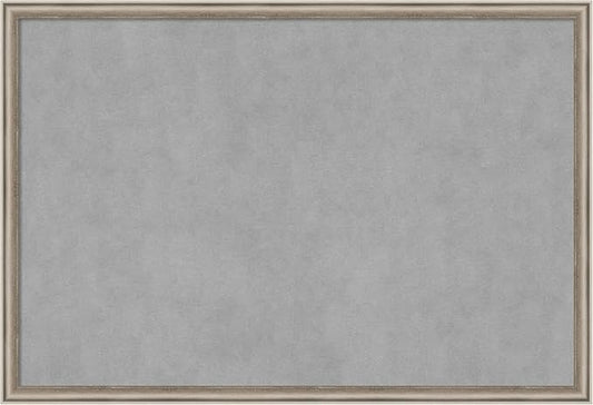 Amanti Art Silver Framed Magnetic Board 26x38 Large Vision Board for use with Magnets, 100% Metal Sheet to Display Items as Office Decor or for Home Organization in mudroom, Kitchen or Kids Room