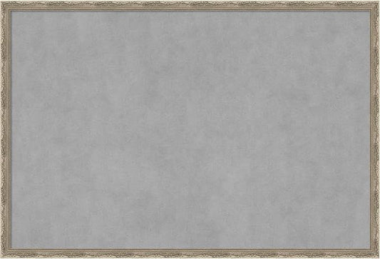 Amanti Art Silver Framed Magnetic Board 26x38 Large Vision Board for use with Magnets, 100% Metal Sheet to Display Items as Office Decor or for Home Organization in mudroom, Kitchen or Kids Room