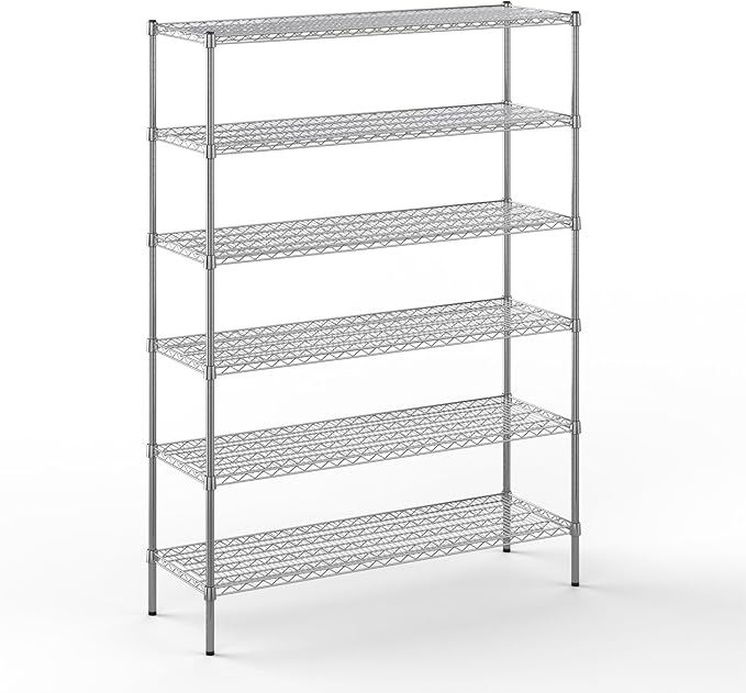 Regal Altair 18" Deep x 54" Wide x 74" Height Wire Shelving Kit | 6-Tier | NSF Commercial Storage Rack Unit