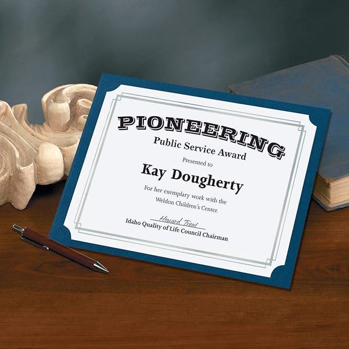 PaperDirect Silver Foil Elegance Border Specialty Certificates, 38lb White Paper, 8.5 x 11 Inches, 30 Sheets, Laser & Inkjet Compatible, Perfect for Diplomas, Awards & Recognition