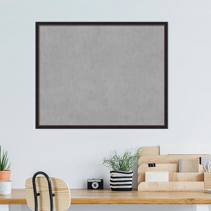 Amanti Art Black Framed Magnetic Board 34x42 X-Large Vision Board for use with Magnets, 100% Metal Sheet to Display Items as Office Decor or for Home Organization in mudroom, Kitchen or Kids Room
