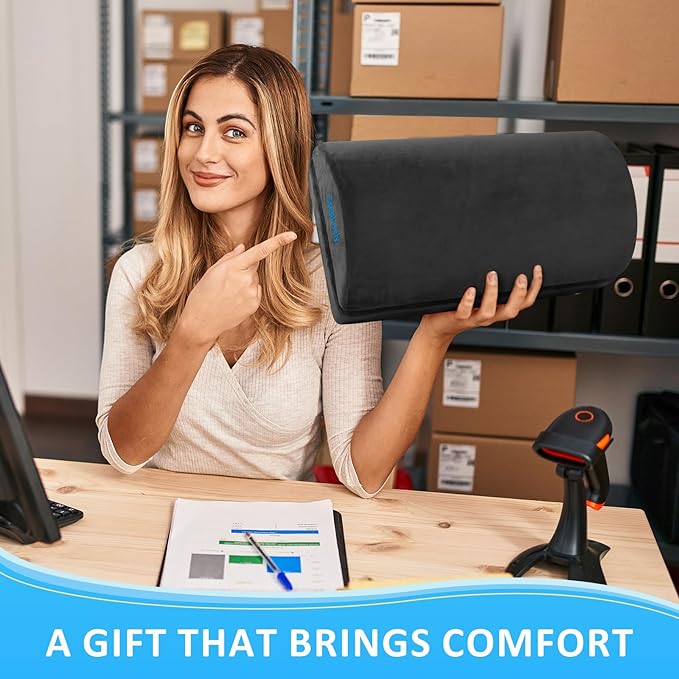 StepLively Foot Rest for Under Desk at Work, Comfortable Foot Stool with 2 Adjustable Heights, Footrest with Washable Cover, for Back & Hip Pain Relief, Suitable for Office, Home and Car (Grey)