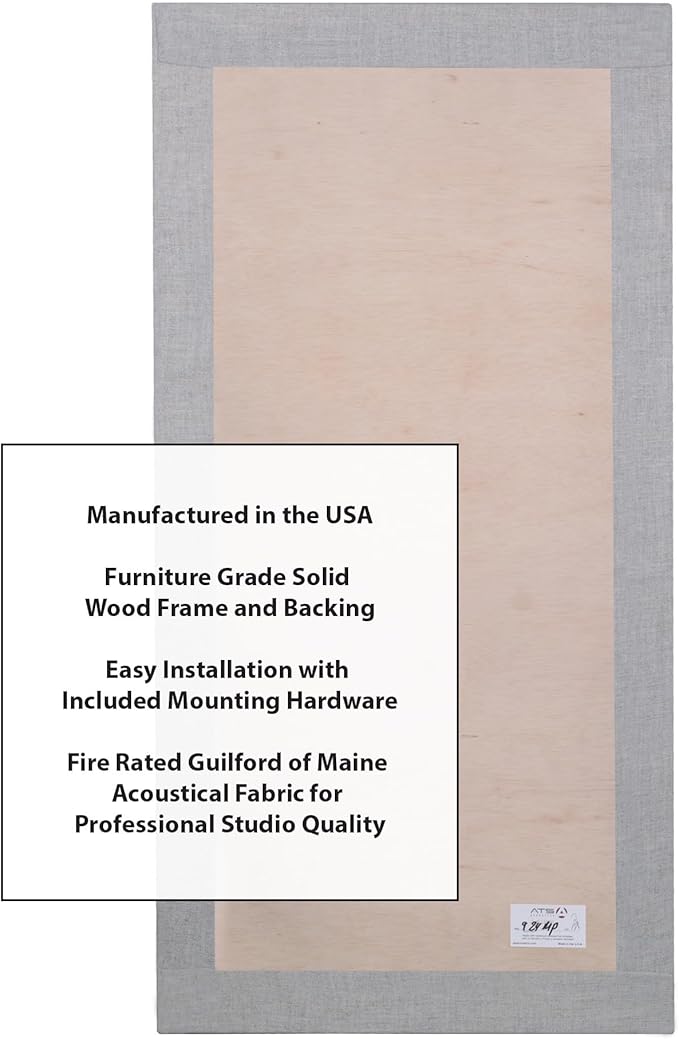 ATS Acoustics Home Office Residential Acoustic Treatment Room Kit Sound Absorbing Acoustic Panel 6 Pack for 50-100 Sq Ft (Platinum)