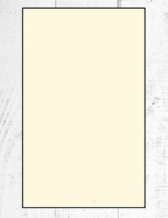 Colored Copy Writing and Printing Paper, 20 Pound, 75 GSM, 8.5"x14"/ Legal Size, 500 Sheets Per Ream. (500, Cream)