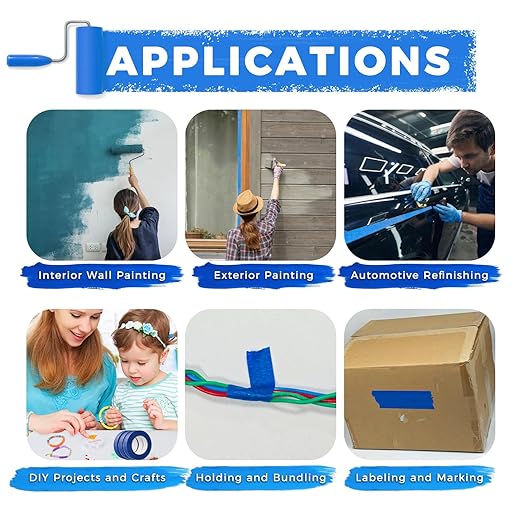 SWRT Blue Painter's Tape 1 Inch x 55 Yards x 24 Rolls (1320 Yards Total) – Upgraded Adhesive Masking Tape, Multi-Surface, Clean Removal, No Residue, for Walls, Trim, DIY, Crafts & Painting Projects