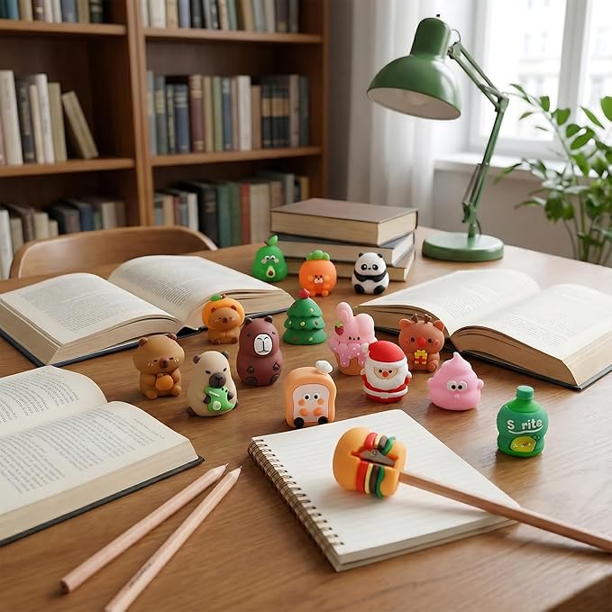 30 PCS Cute Pencil Sharpeners for Kids, Cartoon Pencil Sharpener Manual, Handheld Pencils Sharpener, Colored Pencils Sharpeners Kawaii Stationary Gifts School Home Office Supplies
