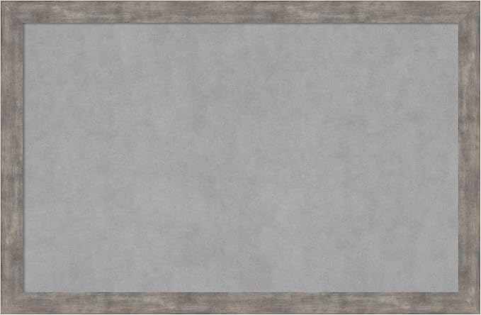 Amanti Art Silver Framed Magnetic Board 23x35 Large Vision Board for use with Magnets, 100% Metal Sheet to Display Items as Office Decor or for Home Organization in mudroom, Kitchen or Kids Room