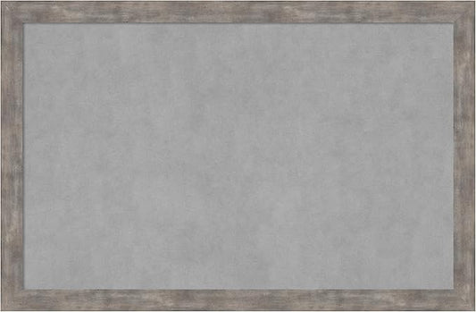Amanti Art Silver Framed Magnetic Board 23x35 Large Vision Board for use with Magnets, 100% Metal Sheet to Display Items as Office Decor or for Home Organization in mudroom, Kitchen or Kids Room