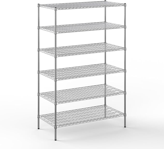 Regal Altair 24" Deep x 48" Wide x 74" Height Wire Shelving Kit | 6-Tier | NSF Commercial Storage Rack Unit