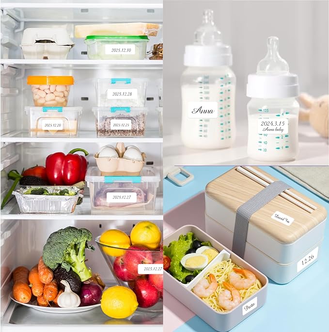 1000 Blank Removable Labels, Blank Removable Freezer Labels Water Oil Resistant with Perforation Line for Food Containers Jars Pantry Organization (Each Measures 1x 2 Inch)