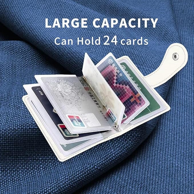 PRIVILLA 2 Pcs Credit Card Holder and business card holder，Sd Card Holder Each Has 26 Card Organizers, 2024 New Credit Card Holders book for Men and Women.