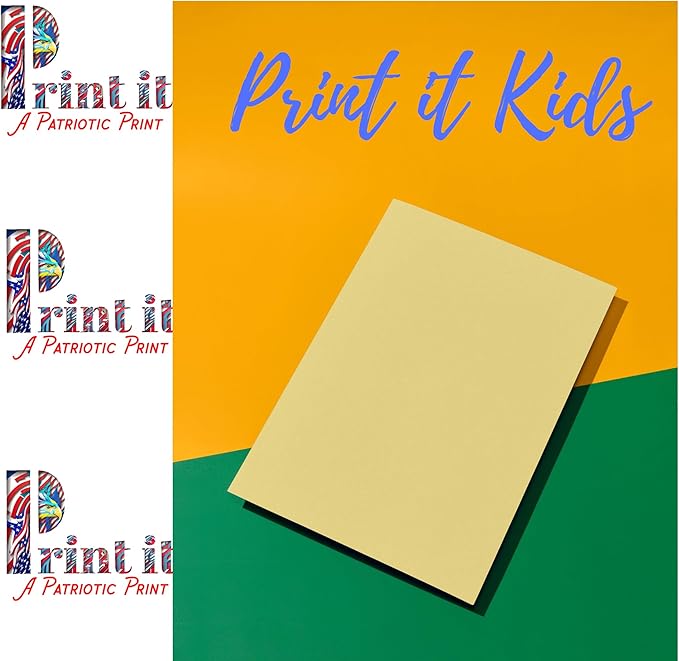 PrintIt Colors Multipurpose Paper, 20 lbs., 8.5" x 11", 500 Sheets/Ream – Premium Colored Copy Paper for Printing, School, and Office Use (Buff)
