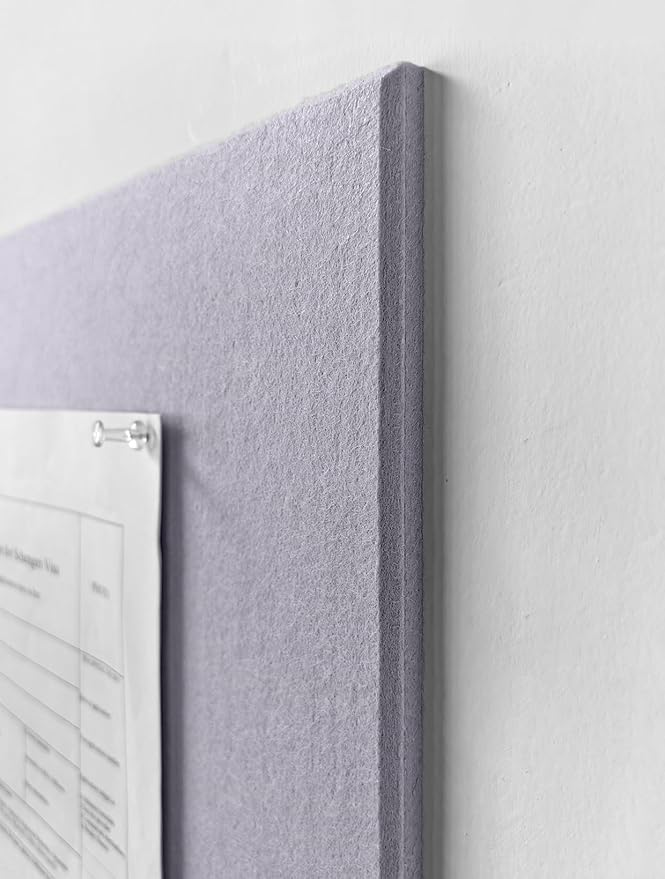 DECORITA Felt Wall Tiles | Large Cork Board Alternative | Aesthetic Felt Bulletin Board for Office, Home & Classroom | Large Cork Boards for Walls Pinboard (12-Pack) | Purple