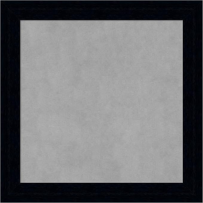 Amanti Art Black Framed Magnetic Board 24x24 Medium Vision Board for use with Magnets, 100% Metal Sheet to Display Items as Office Decor or for Home Organization in mudroom, Kitchen or Kids Room