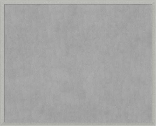 Amanti Art Silver Framed Magnetic Board 34x42 X-Large Vision Board for use with Magnets, 100% Metal Sheet to Display Items as Office Decor or for Home Organization in mudroom, Kitchen or Kids Room