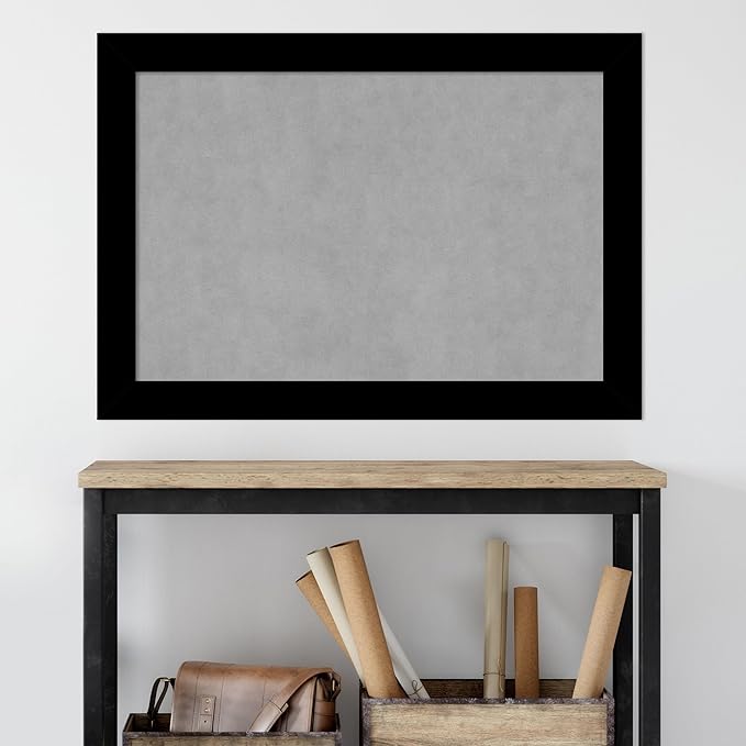 Amanti Art Black Framed Magnetic Board 29x41 Large Vision Board for use with Magnets, 100% Metal Sheet to Display Items as Office Decor or for Home Organization in mudroom, Kitchen or Kids Room