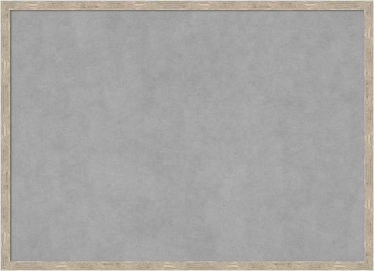 Amanti Art Silver Framed Magnetic Board 21x29 Medium Vision Board for use with Magnets, 100% Metal Sheet to Display Items as Office Decor or for Home Organization in mudroom, Kitchen or Kids Room