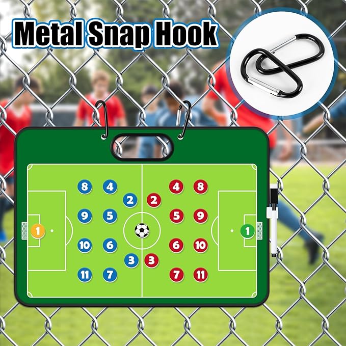 Torlam Magnetic Dry Erase Coach Board, Baseball, Soccer, Football, Basketball Coaching Clipboard