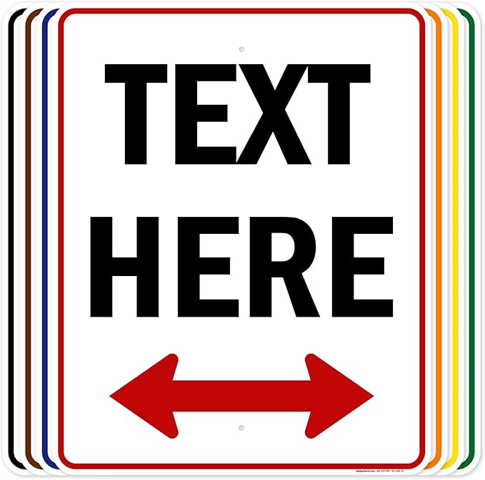 Custom Arrow,Custom Directional Sign, Two Way Arrow,24x30 Inches, Rust Free .063 Aluminum, Fade Resistant, Made in USA by My Sign Center