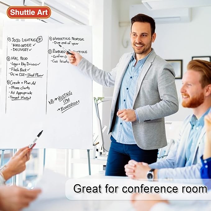 huttle Art Dry Erase Markers, 120 Pack Black Whiteboard Markers with 2 Erasers,Chisel Tip Dry Erase Markers, Perfect For Writing on Whiteboards, Dry-Erase Boards,Mirrors for School Office Home