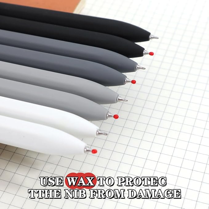 Piochoo Gel Pens, 8Pcs Quick Dry Black Ink Soft Touch Best Pen for Smooth Writing Journaling, Note Taking, School Supplies, Cute Office Pens for Men Nurse Aesthetic