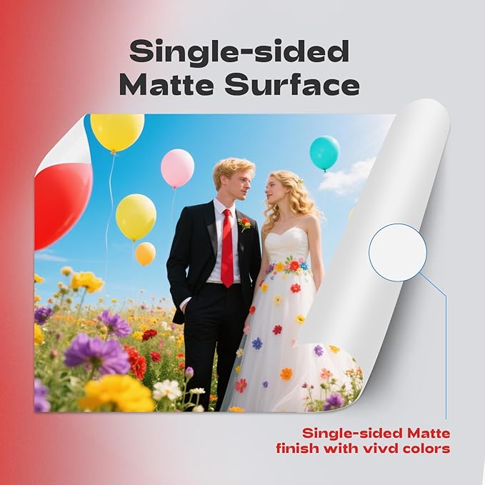 HARTWII 120 Sheets Matte Presentation Paper 11x17 48lb 180gsm Photo Paper for All Dye Ink Inkjet Printers