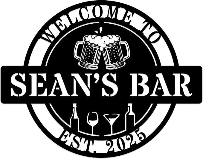 Custom Bar Sign Personalized Name Bar Wall Decor for Home Pub Party Club Lounge Man Cave Backyard Bar Gifts