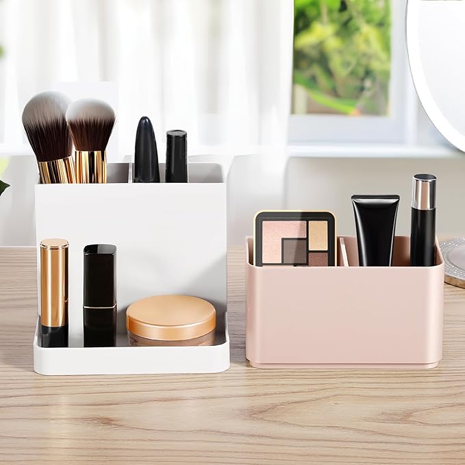 Poeland Desktop Storage Organizer Pencil Card Holder Box Container for Desk, Office Supplies, Vanity Table