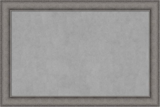 Amanti Art Grey Framed Magnetic Board 24x36 Large Vision Board for use with Magnets, 100% Metal Sheet to Display Items as Office Decor or for Home Organization in mudroom, Kitchen or Kids Room