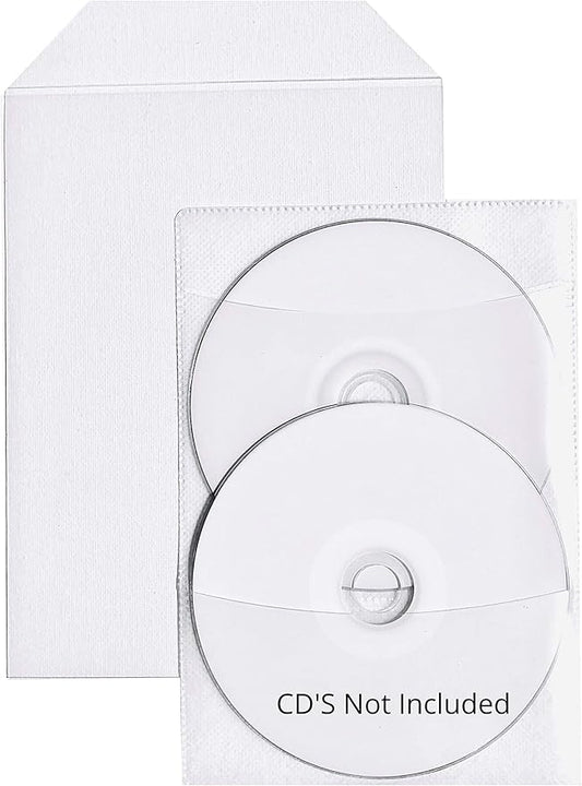 100 Clear CPP Movie Plastic Sleeves + 2 Disc Non-Woven Sleeves by StarTechDeals