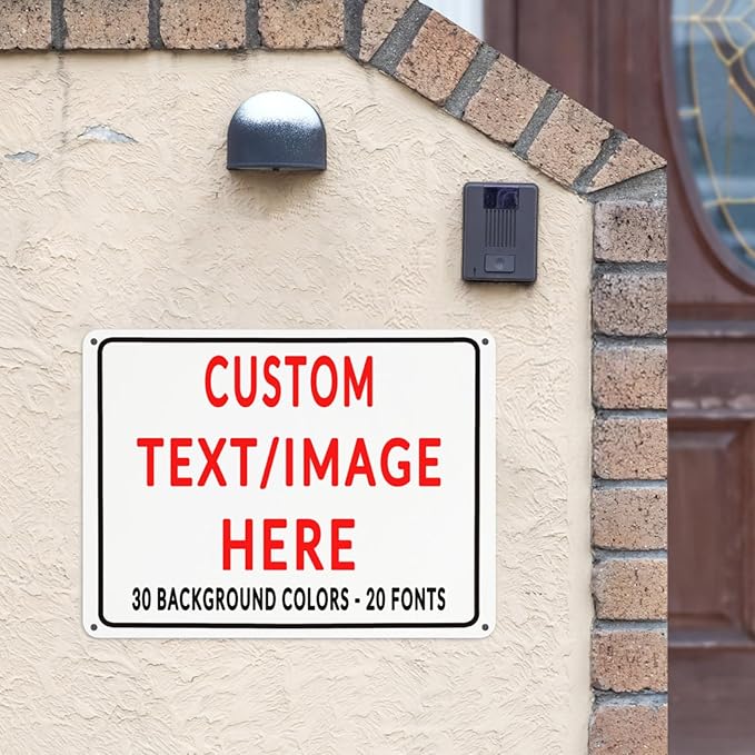 Custom Sign Personalized Custom Metal Sign, Customize For Office, Business, Workplace, Office, Home, Delivery Signs 12x17