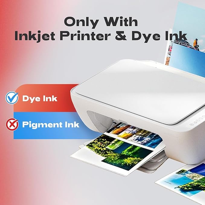 HARTWII Glossy Inkjet Paper 8.5x11 Inches, 110 Sheets, 160gsm Photo Paper for Inkjet Printer with Dye Ink for Flyers Brochure Custom Chip Bag Party Favors